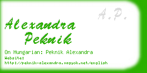 alexandra peknik business card